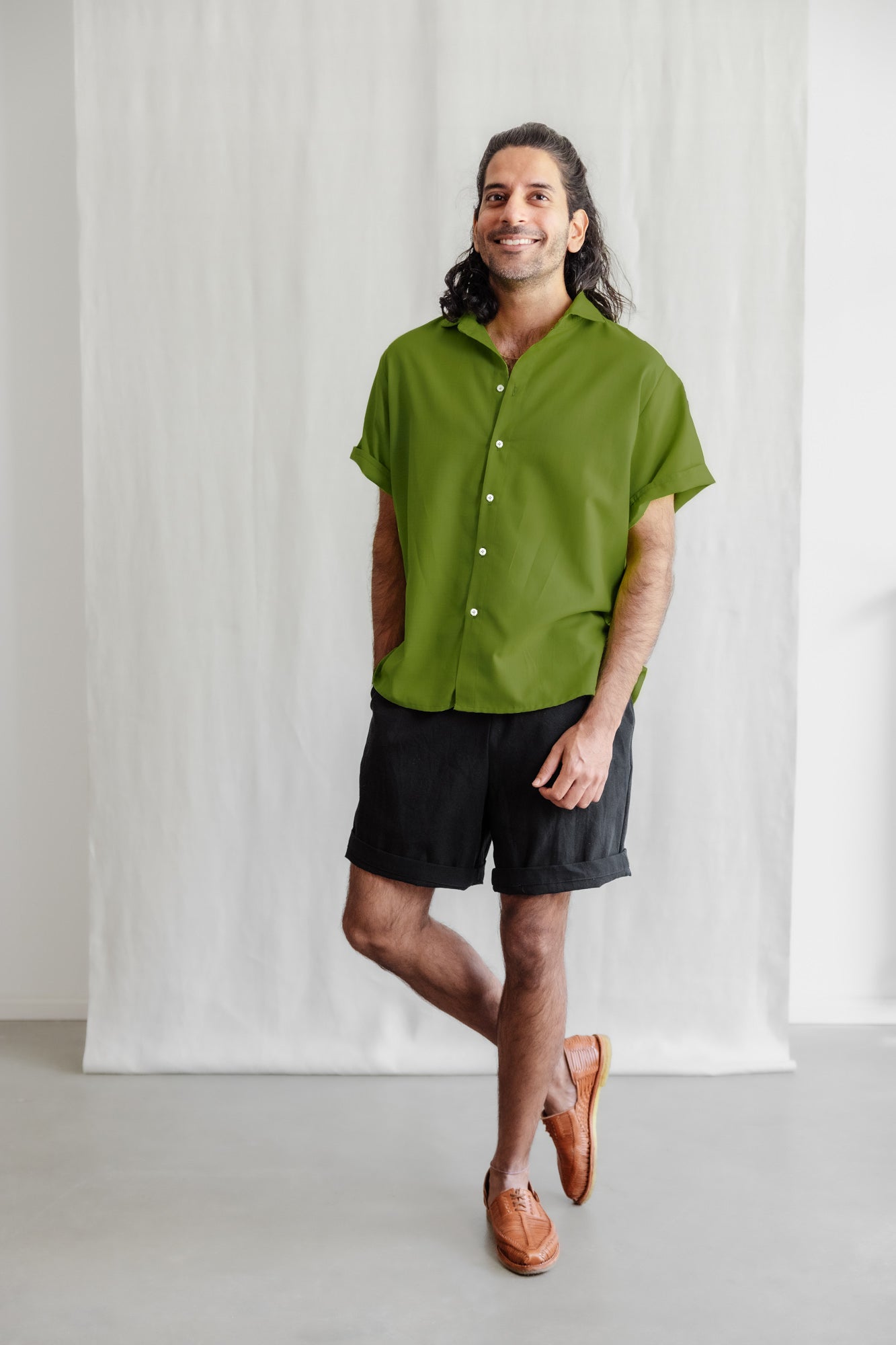 Organic Cotton Shirt Neha Basil