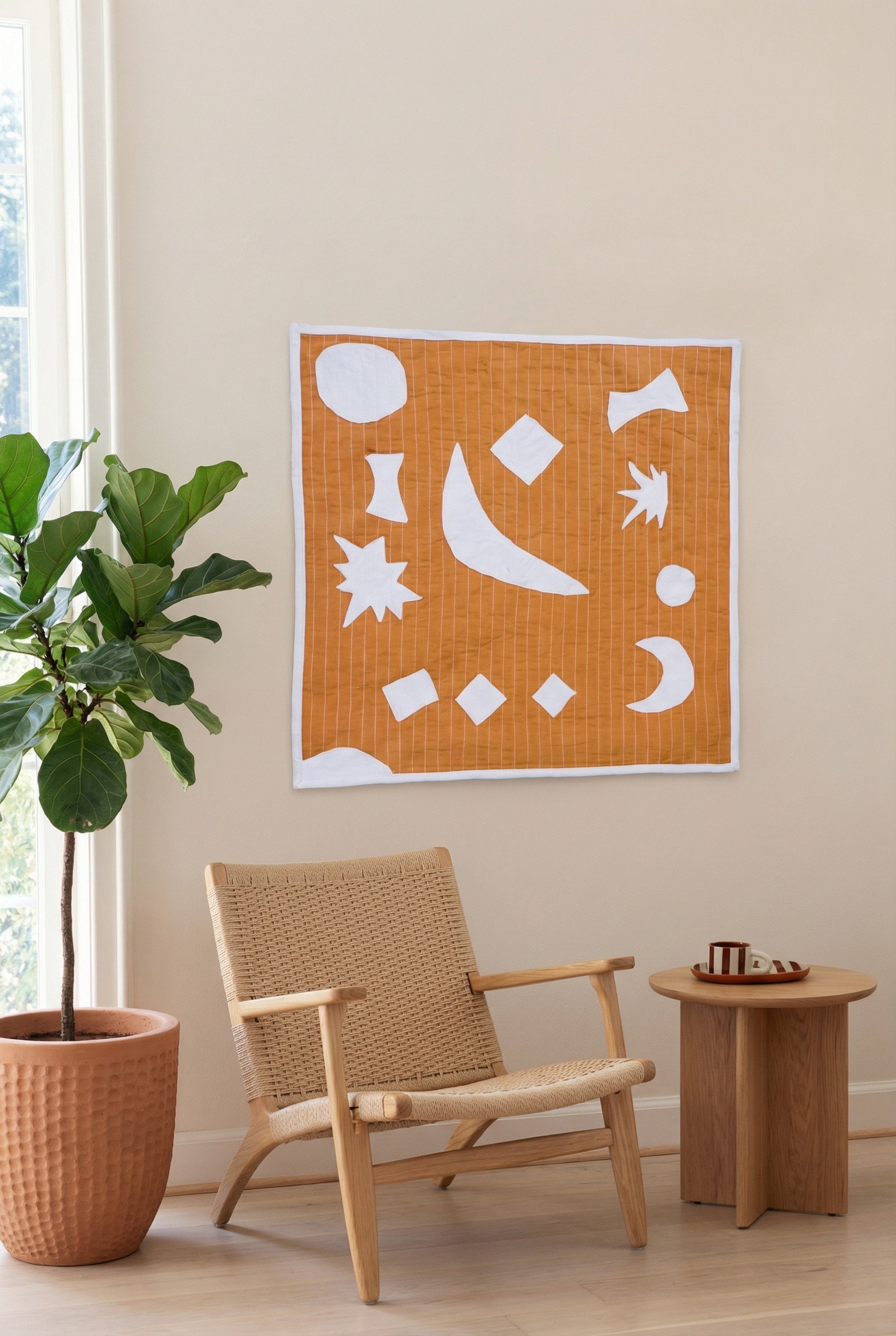 Cotton Quilted Blanket Latakani Hazelnut