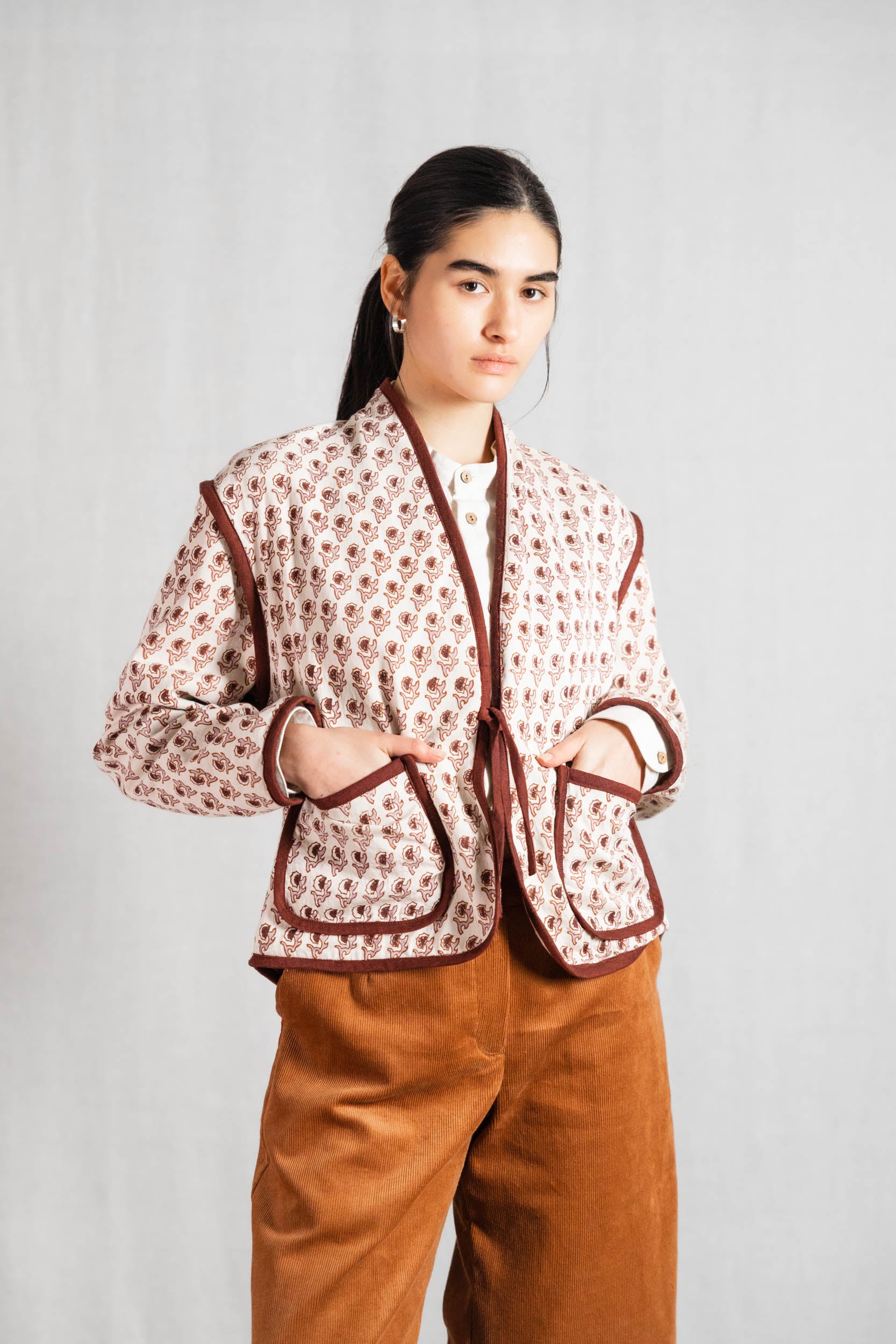 Bio-Baumwoll Wendejacke Dhaarti Blockprint