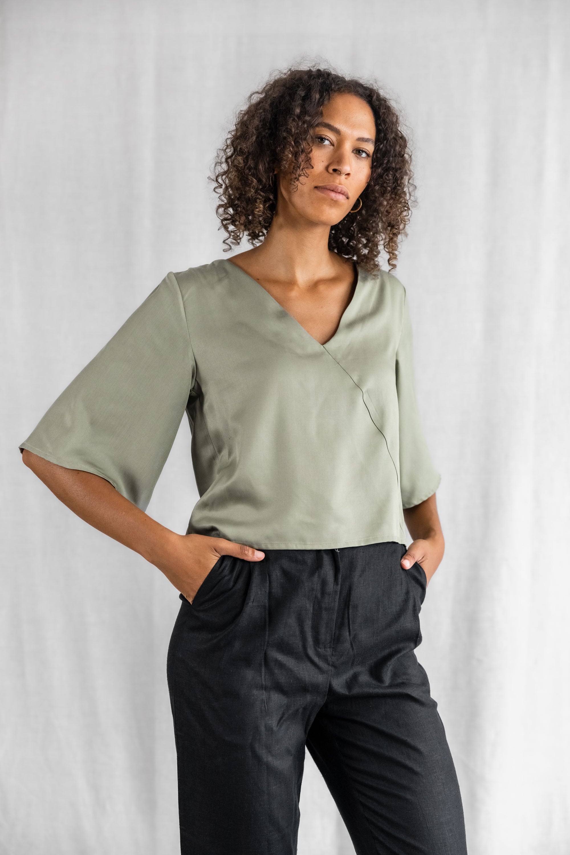 Modal Bluse Vasanta Matcha