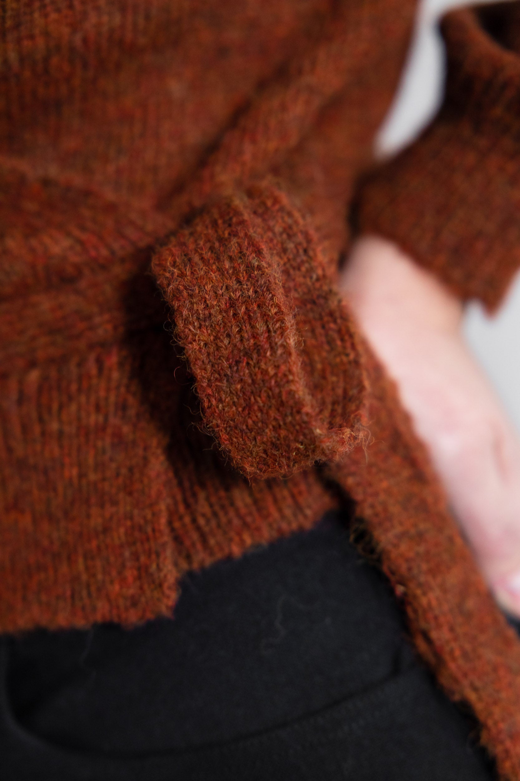 Baby-Alpaka Wickelcardigan Abancay Kastanie
