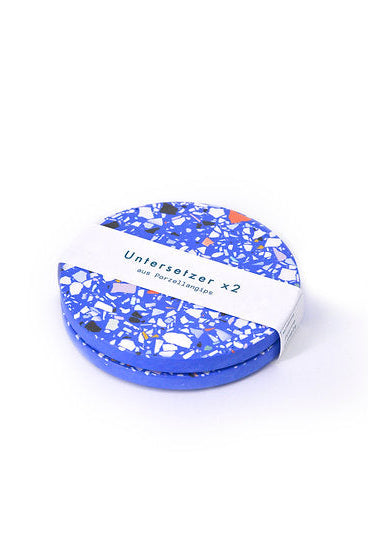 Objet Vague Untersetzer Terrazzo Blau