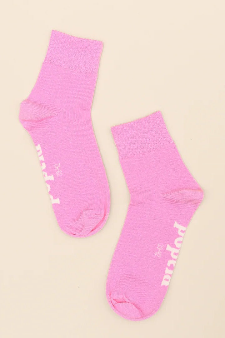 Popeia Organic Cotton Ankle Socks Pink