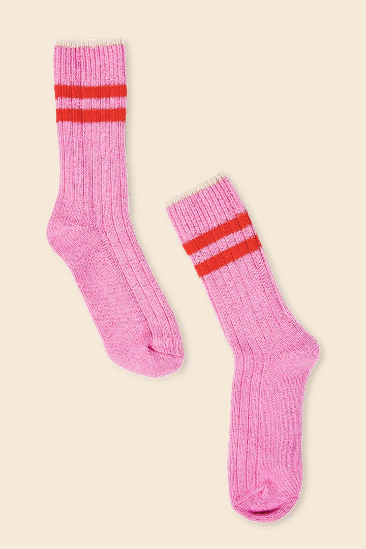 Popeia Woll-Socken Pink